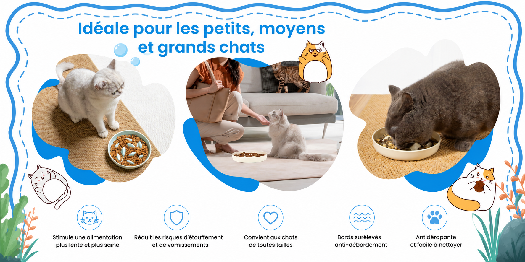 🐱 Gamelle Anti-Glouton Baleine pour Chat

Offrez à votre compagnon une façon plus saine de prendre ses repas grâce à cette gamelle anti-glouton en forme de baleine. Conçue pour ralentir naturellement la vitesse d’alimentation, elle favorise une meilleure
