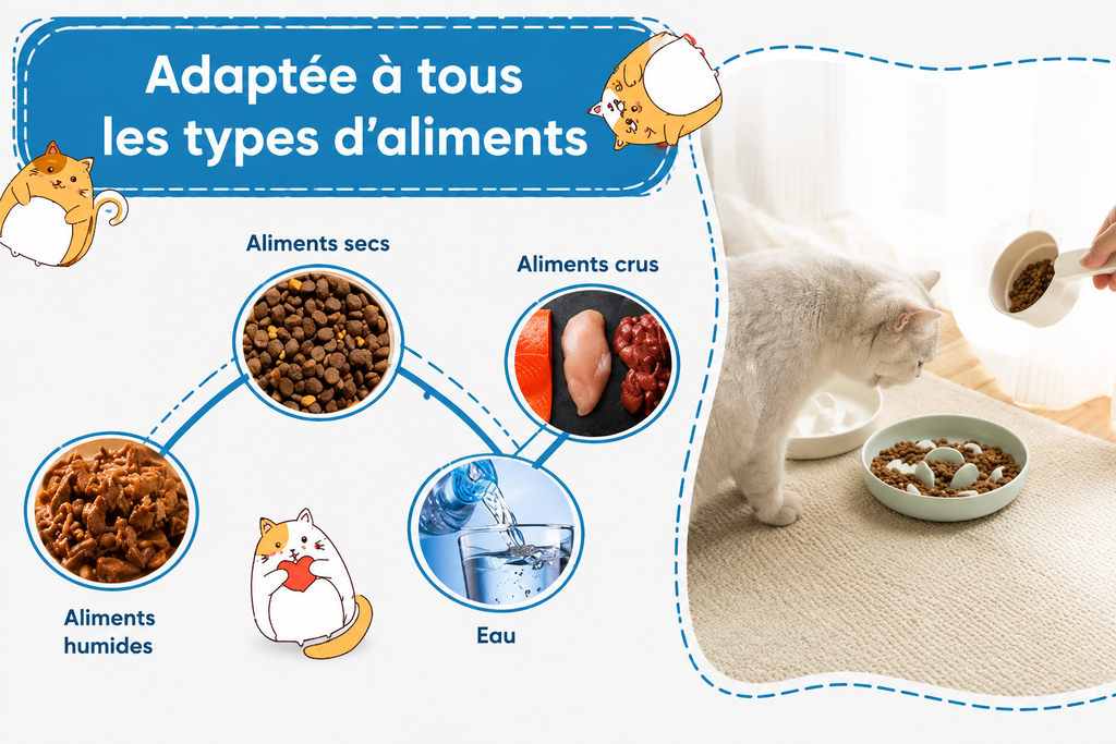 🐱 Gamelle Anti-Glouton Baleine pour Chat

Offrez à votre compagnon une façon plus saine de prendre ses repas grâce à cette gamelle anti-glouton en forme de baleine. Conçue pour ralentir naturellement la vitesse d’alimentation, elle favorise une meilleure