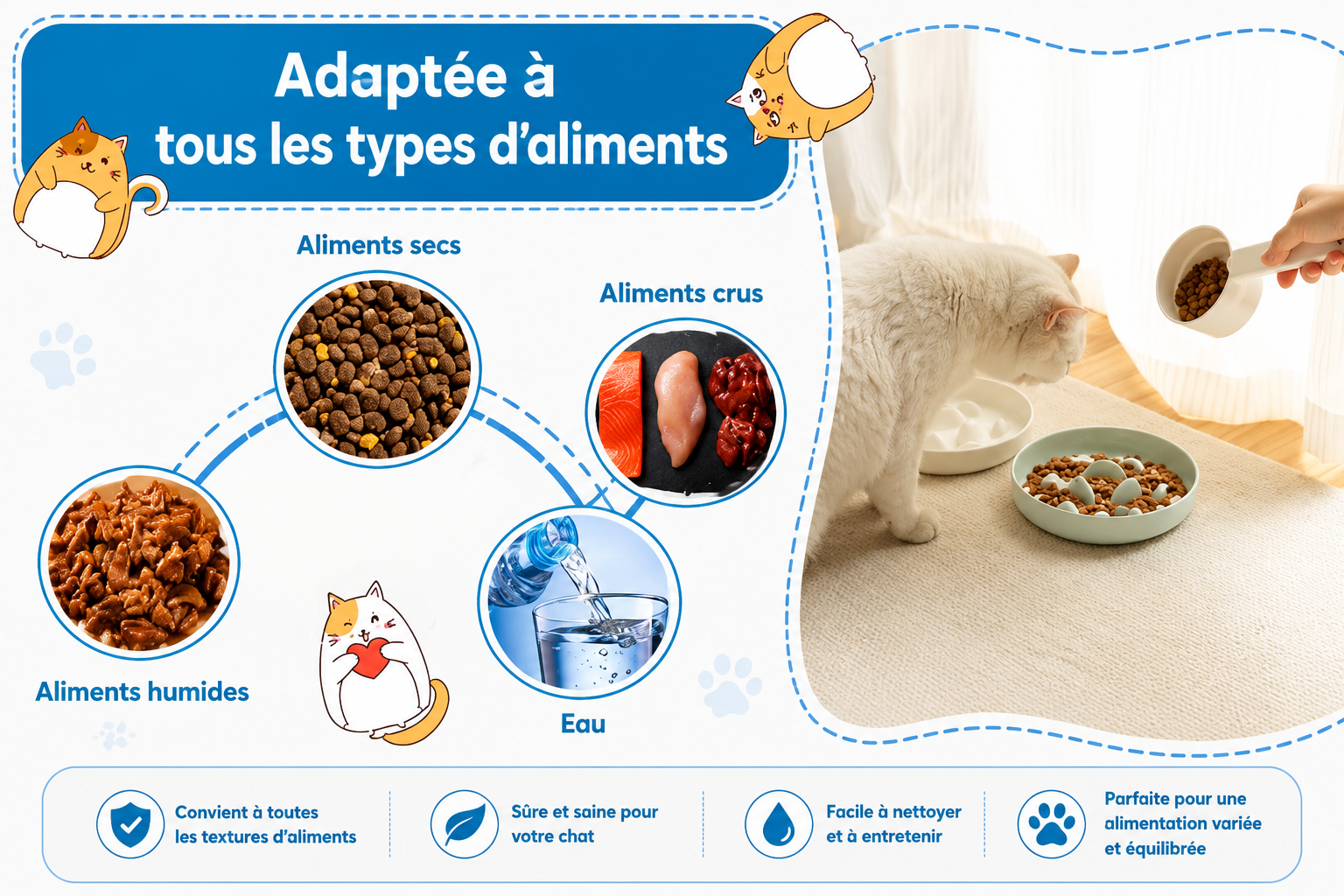 🐱 Gamelle Anti-Glouton Baleine pour Chat

Offrez à votre compagnon une façon plus saine de prendre ses repas grâce à cette gamelle anti-glouton en forme de baleine. Conçue pour ralentir naturellement la vitesse d’alimentation, elle favorise une meilleure