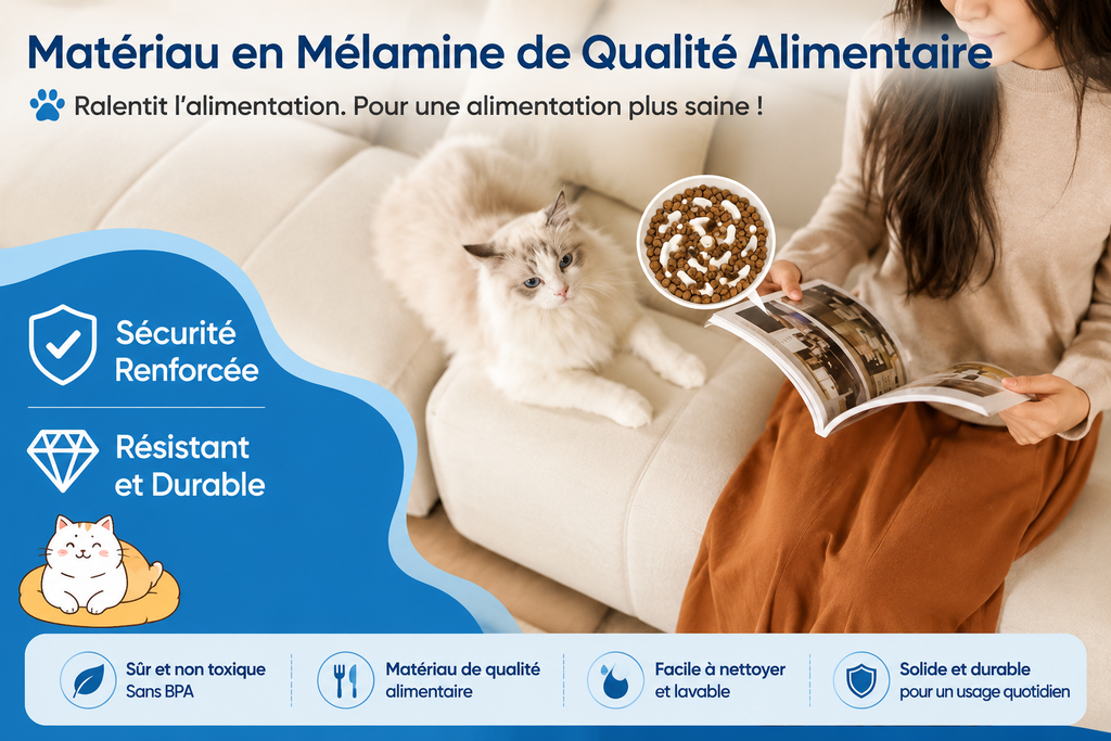 🐱 Gamelle Anti-Glouton Baleine pour Chat

Offrez à votre compagnon une façon plus saine de prendre ses repas grâce à cette gamelle anti-glouton en forme de baleine. Conçue pour ralentir naturellement la vitesse d’alimentation, elle favorise une meilleure